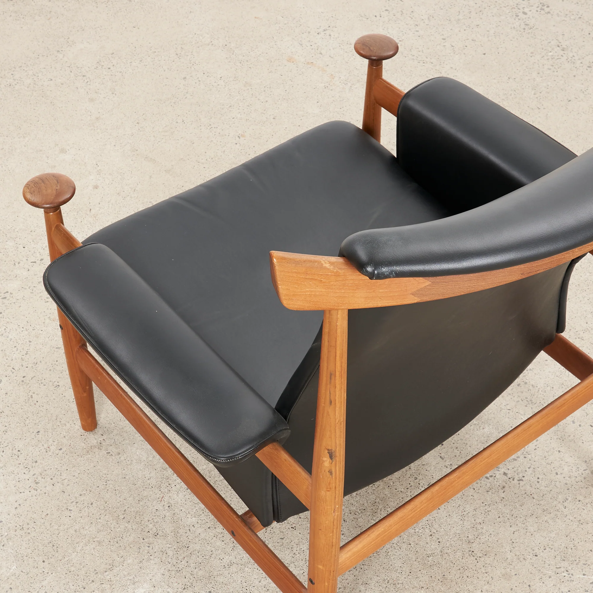 'Bwana' Teak & Leather Lounge Chair & Ottoman by Finn Juhl for France & Søn, Denmark - Image 10