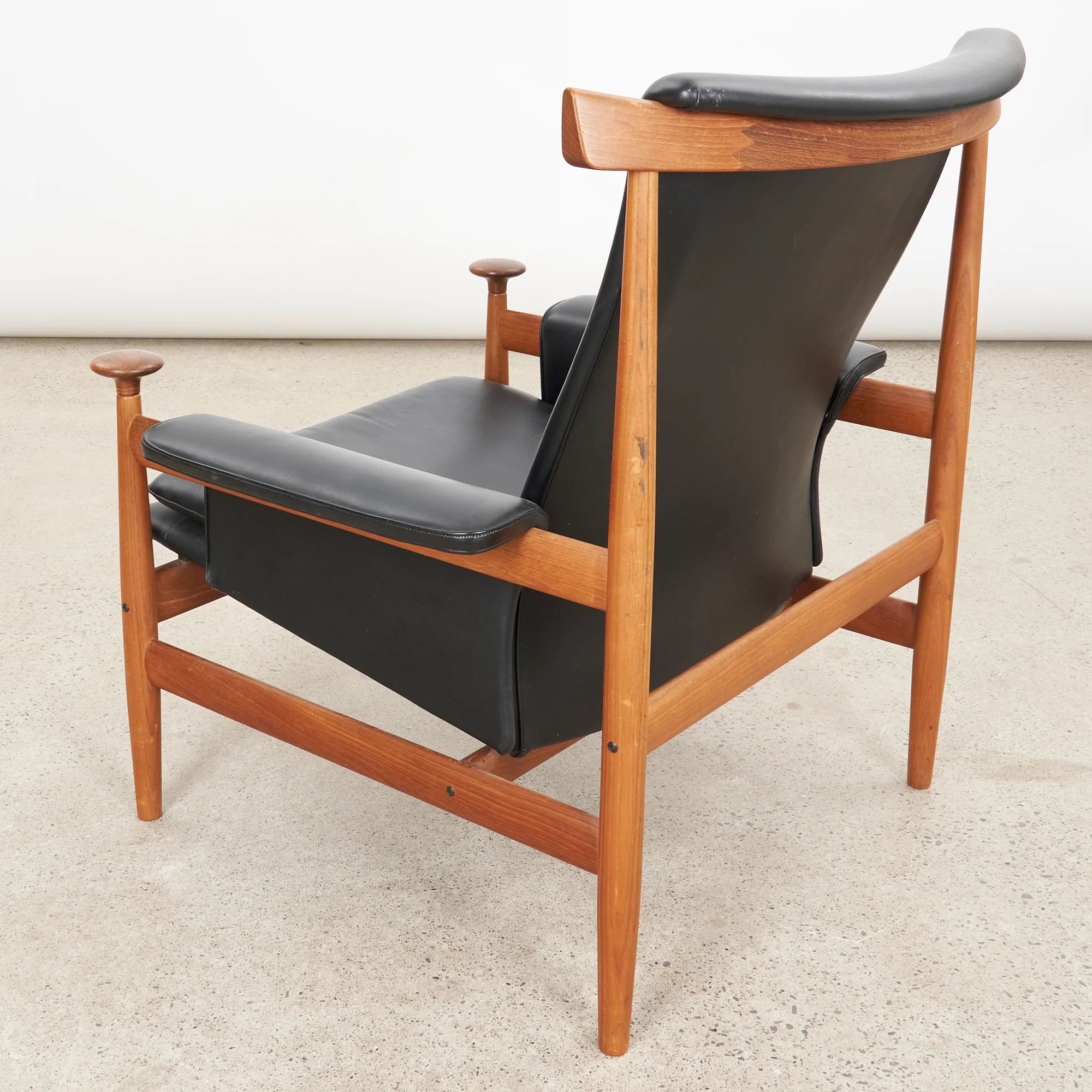 'Bwana' Teak & Leather Lounge Chair & Ottoman by Finn Juhl for France & Søn, Denmark - Image 11