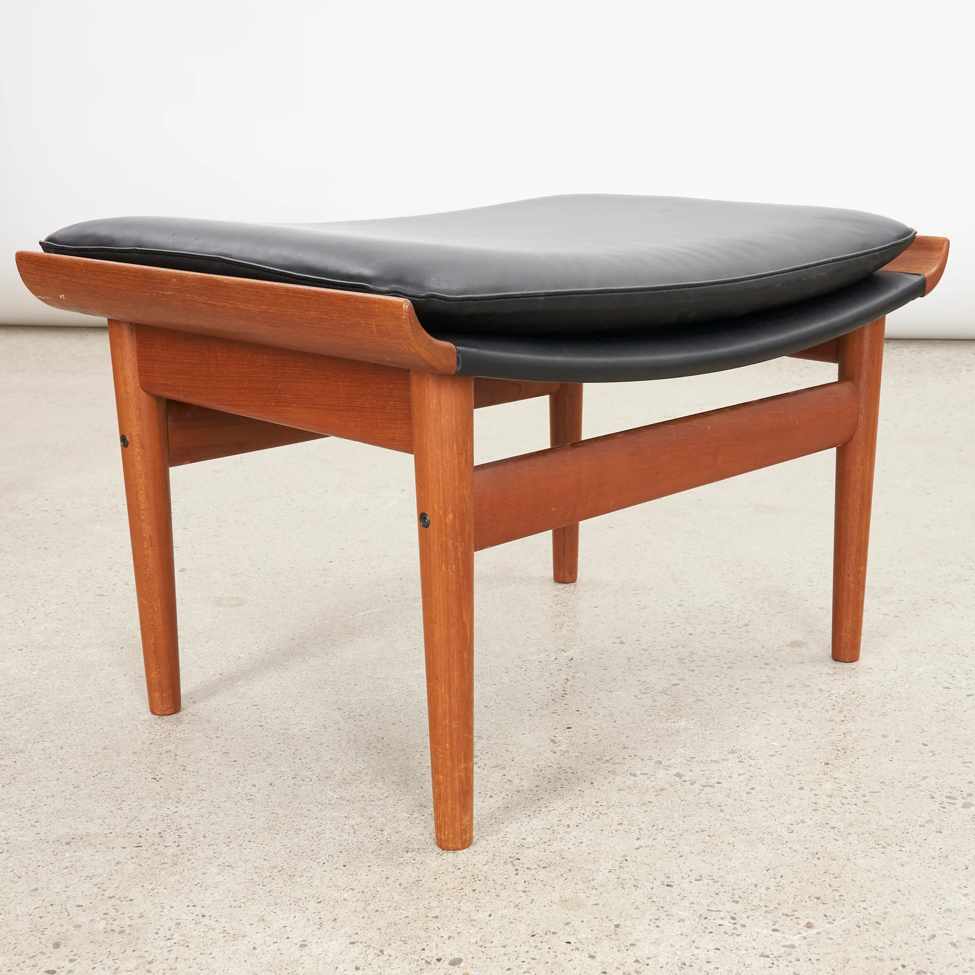 'Bwana' Teak & Leather Lounge Chair & Ottoman by Finn Juhl for France & Søn, Denmark - Image 12