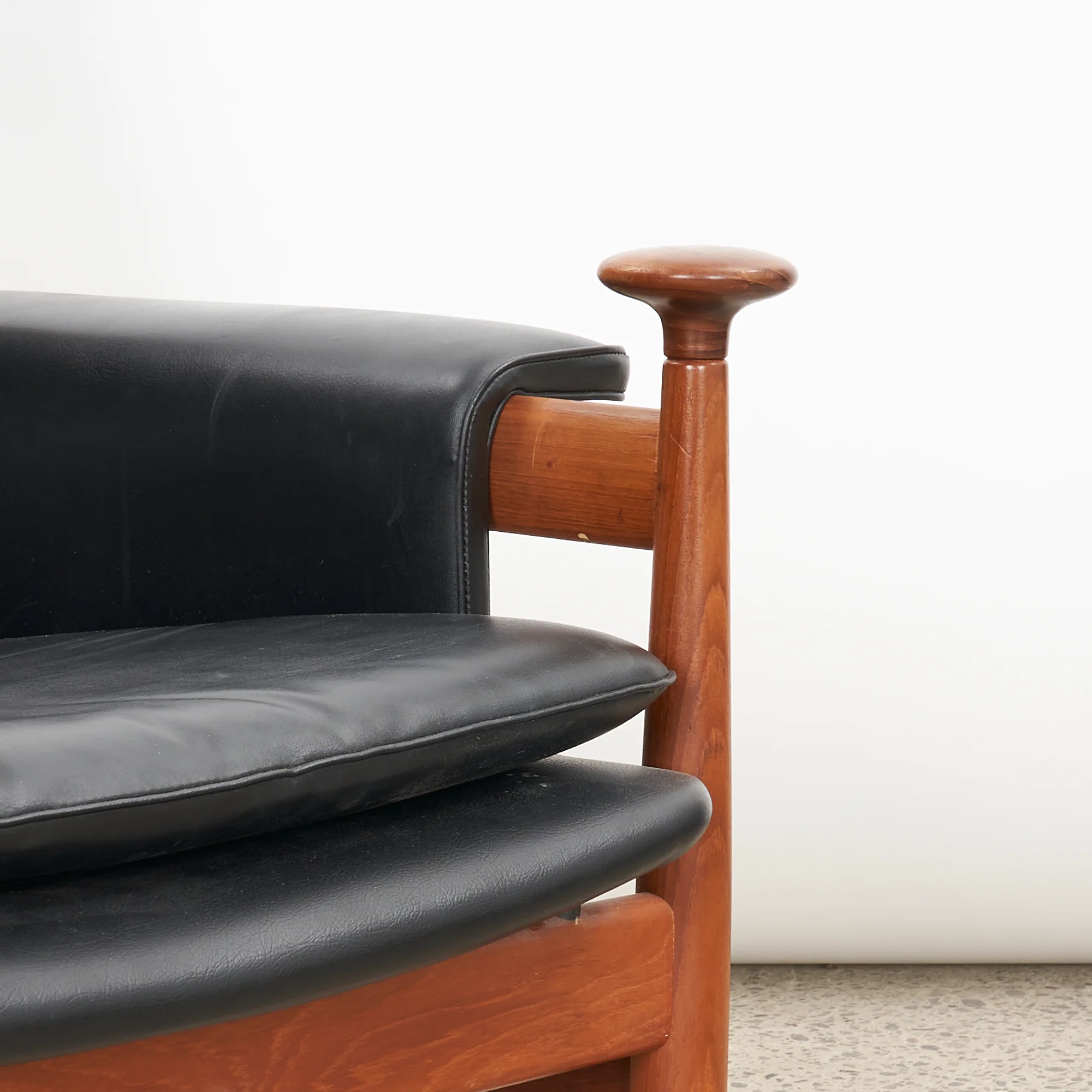 'Bwana' Teak & Leather Lounge Chair & Ottoman by Finn Juhl for France & Søn, Denmark - Image 16