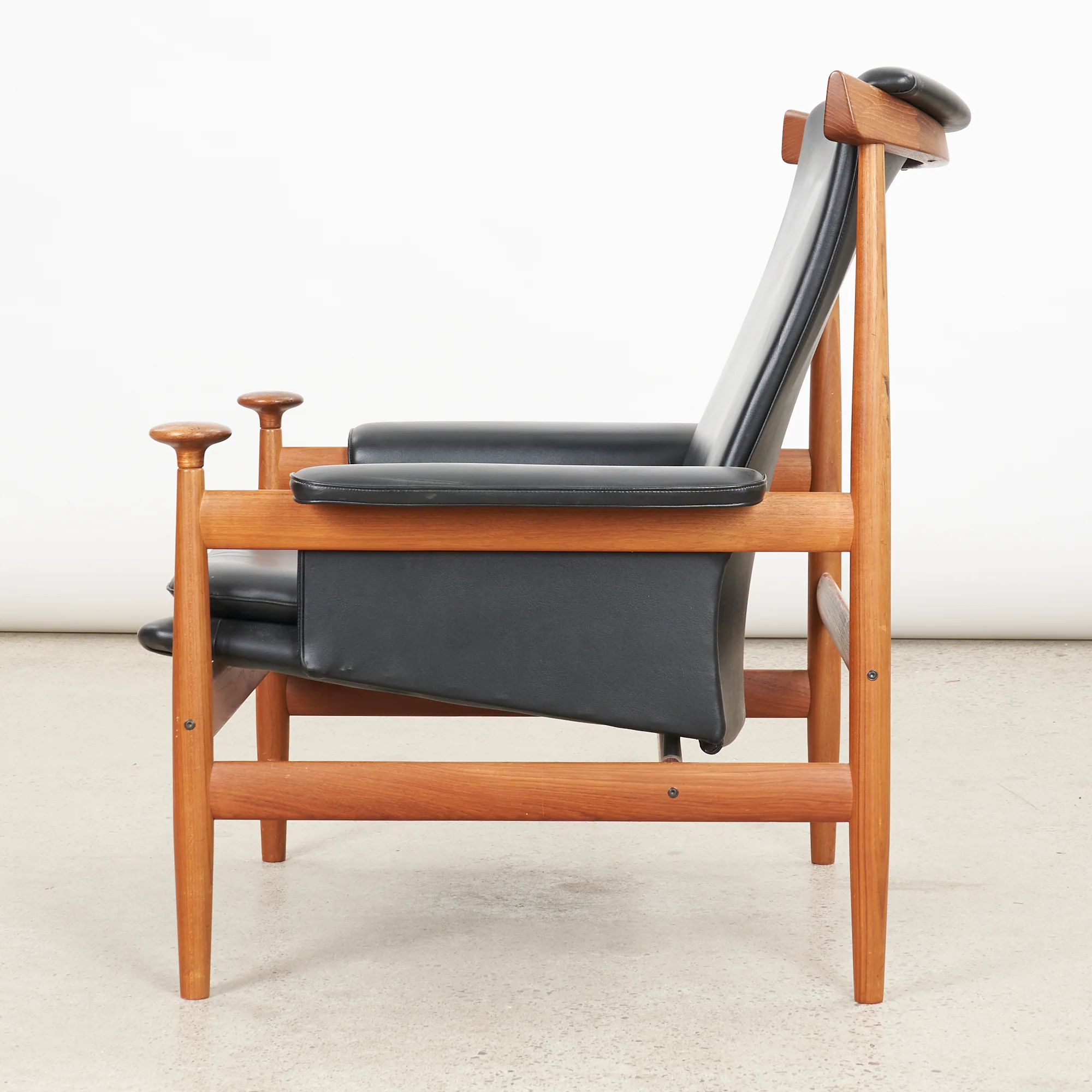 'Bwana' Teak & Leather Lounge Chair & Ottoman by Finn Juhl for France & Søn, Denmark - Image 17