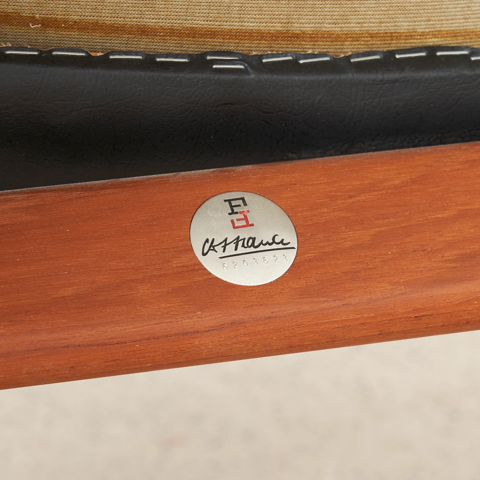 'Bwana' Teak & Leather Lounge Chair & Ottoman by Finn Juhl for France & Søn, Denmark - Image 18