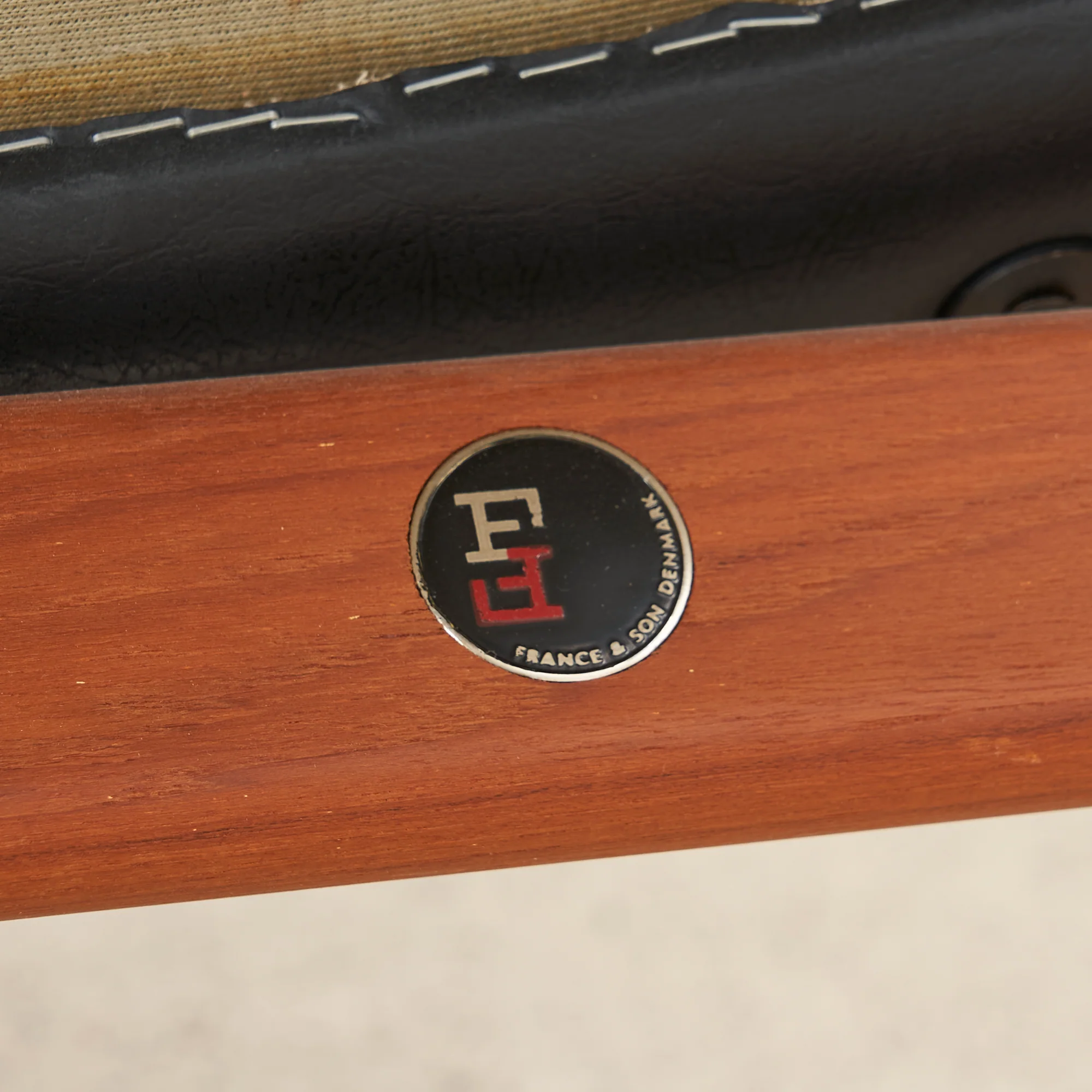 'Bwana' Teak & Leather Lounge Chair & Ottoman by Finn Juhl for France & Søn, Denmark - Image 19