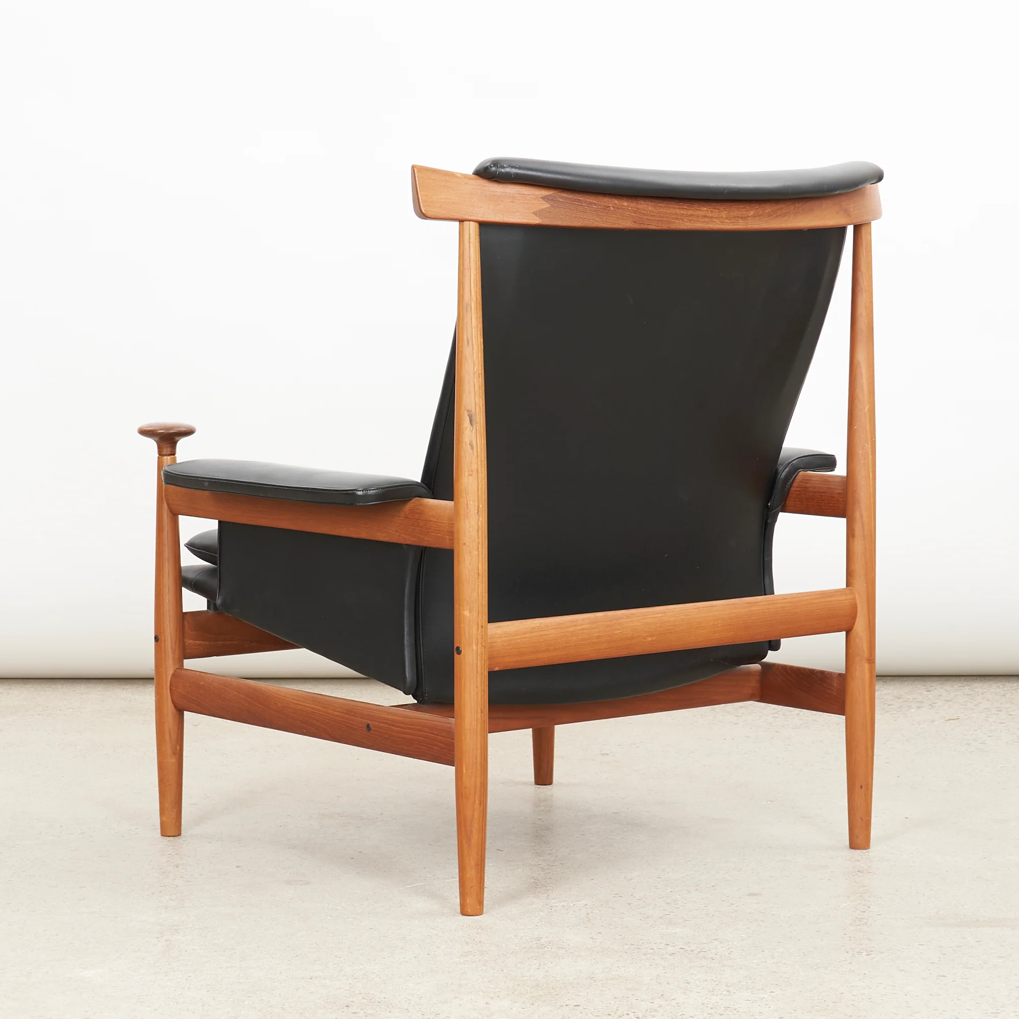 'Bwana' Teak & Leather Lounge Chair & Ottoman by Finn Juhl for France & Søn, Denmark - Image 3