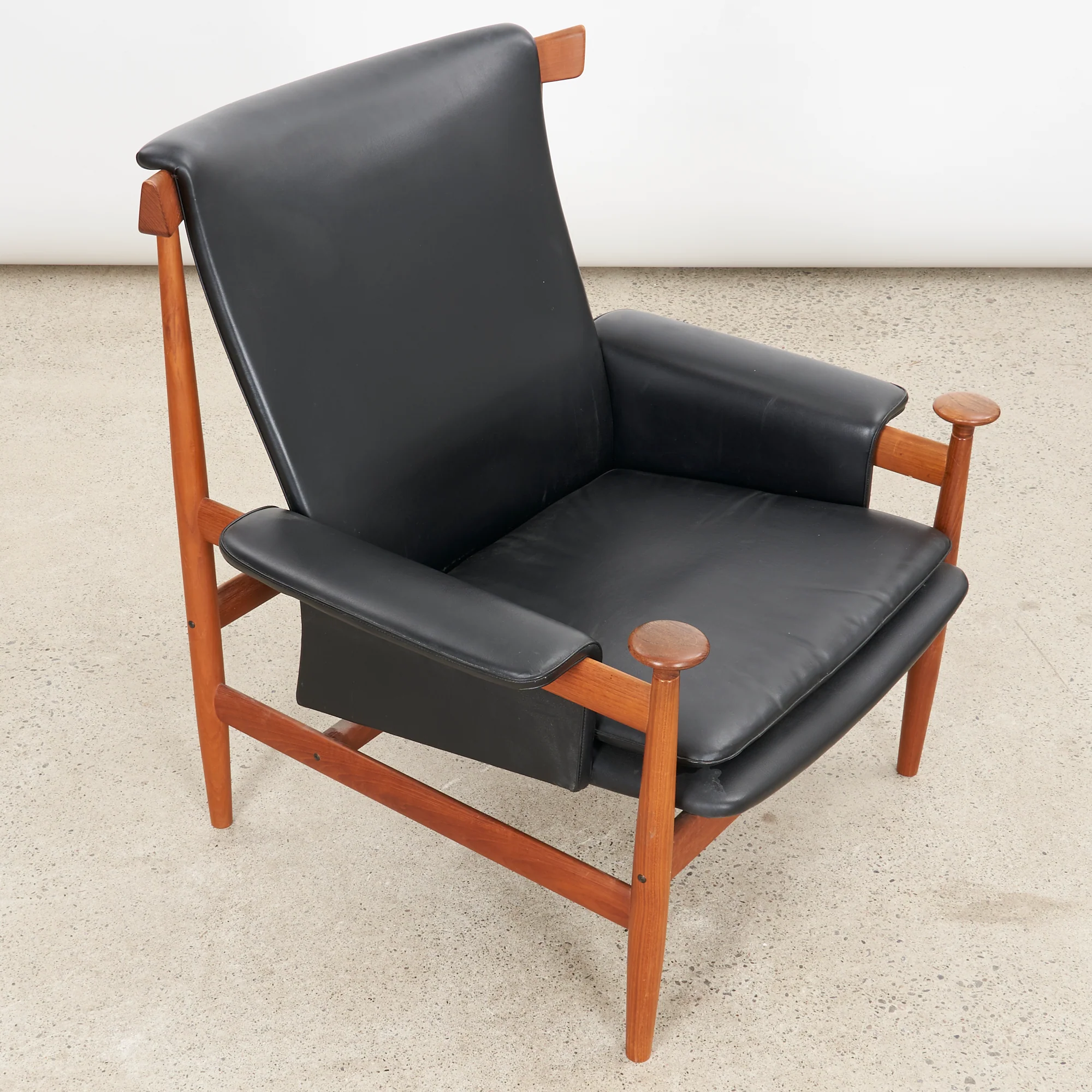 'Bwana' Teak & Leather Lounge Chair & Ottoman by Finn Juhl for France & Søn, Denmark - Image 6