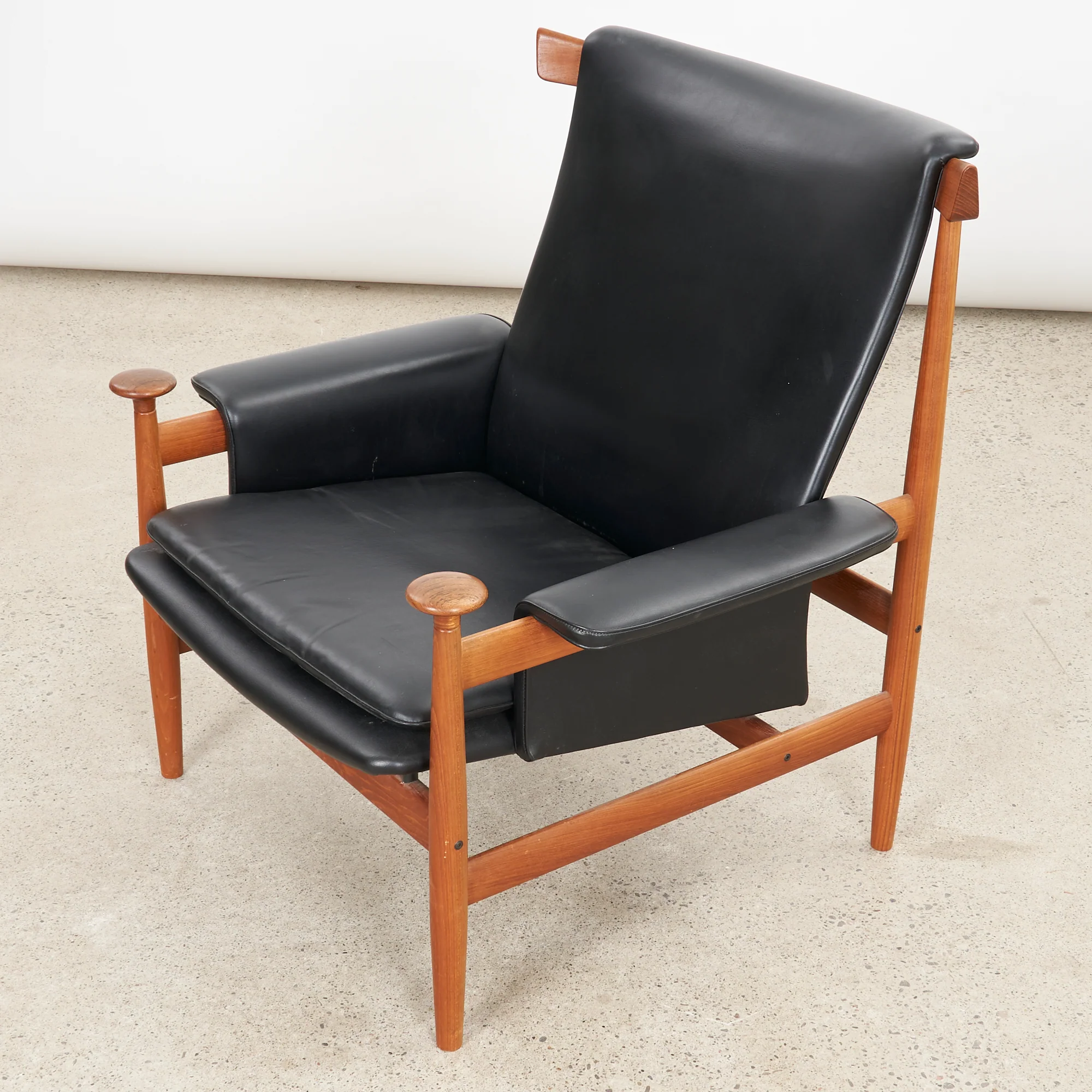 'Bwana' Teak & Leather Lounge Chair & Ottoman by Finn Juhl for France & Søn, Denmark - Image 7