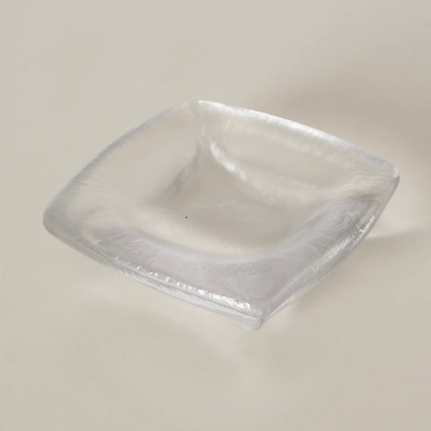 Heavy Scandinavian Textured Glass Dish - Image 3
