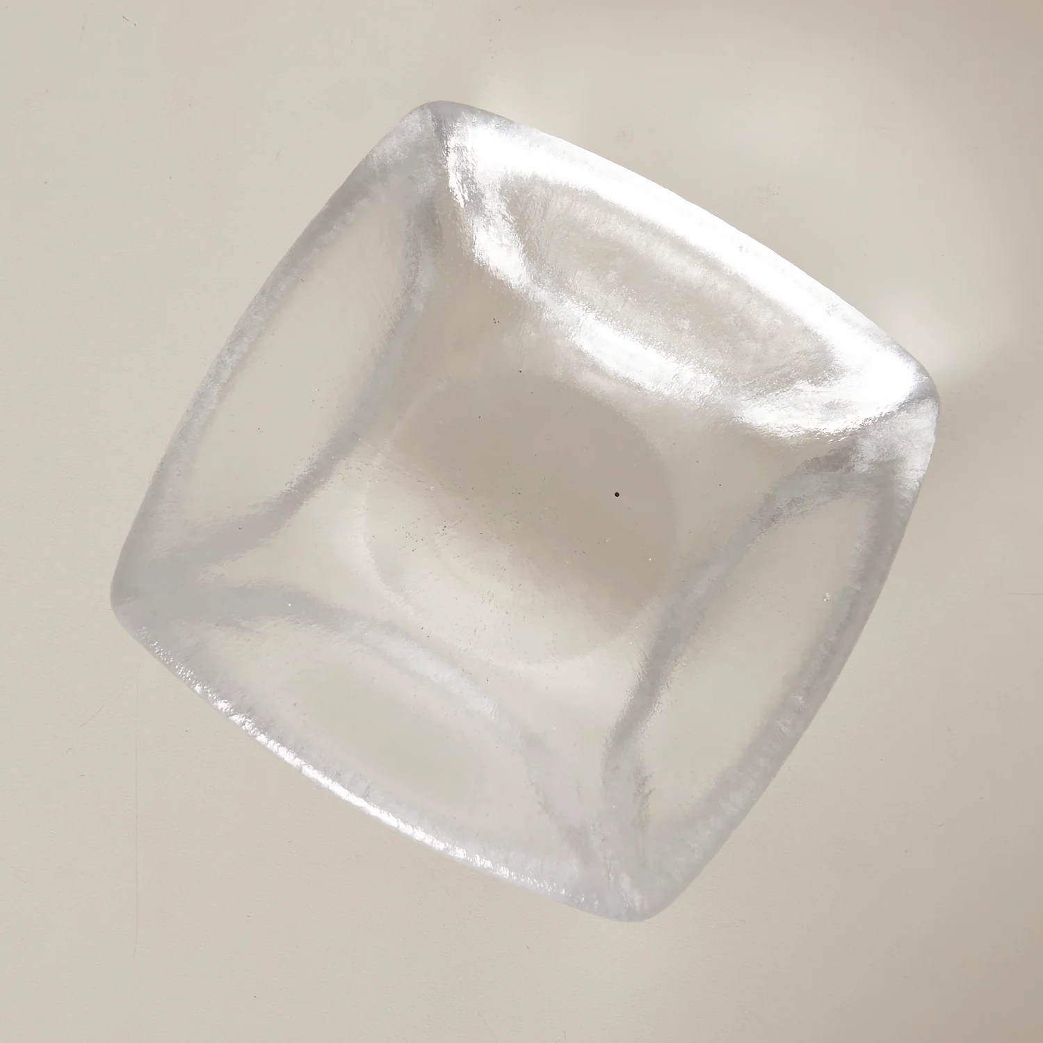 Heavy Scandinavian Textured Glass Dish - Image 4