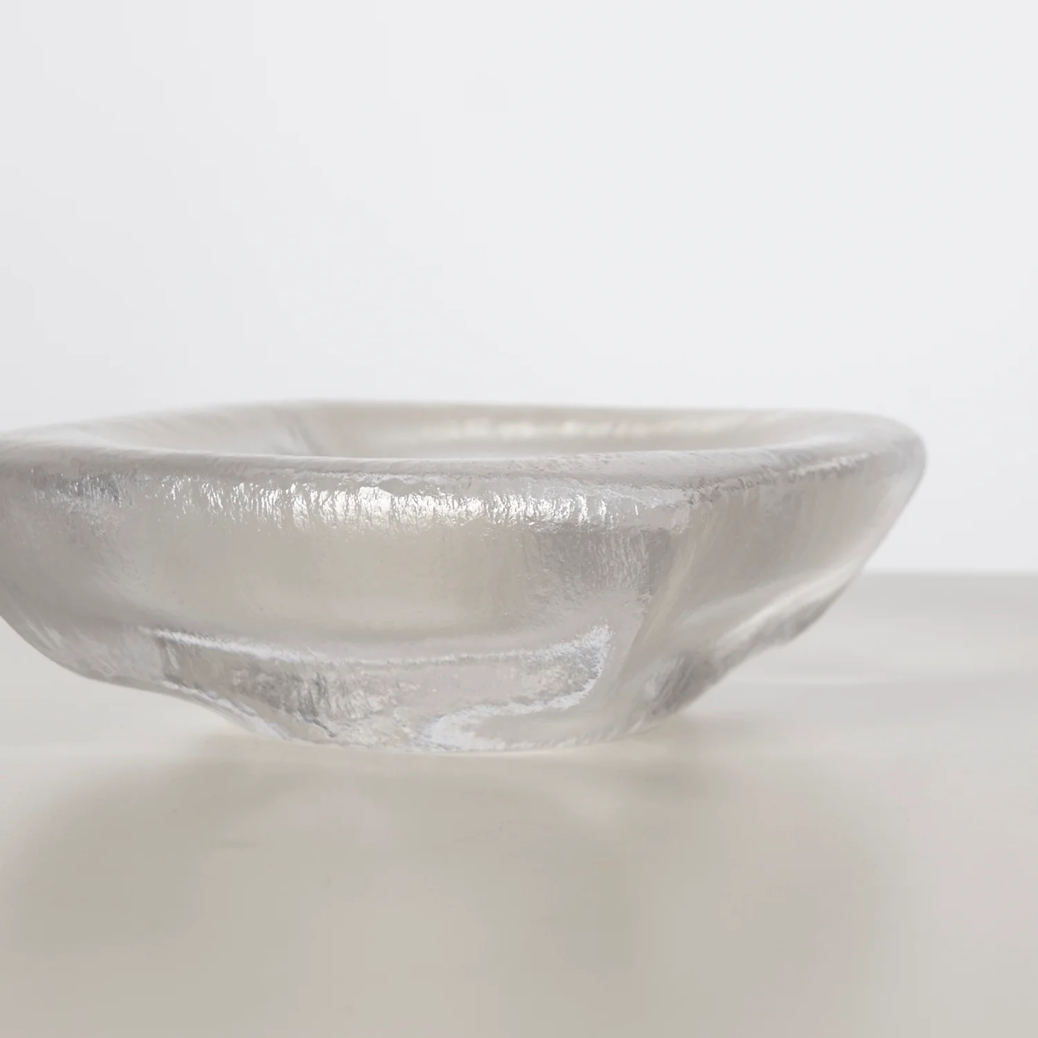 Heavy Scandinavian Textured Glass Dish - Image 5