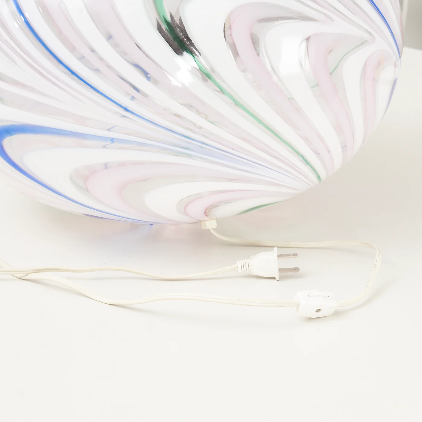 Large Murano Glass Swirl Table Lamp, Italy - Image 8