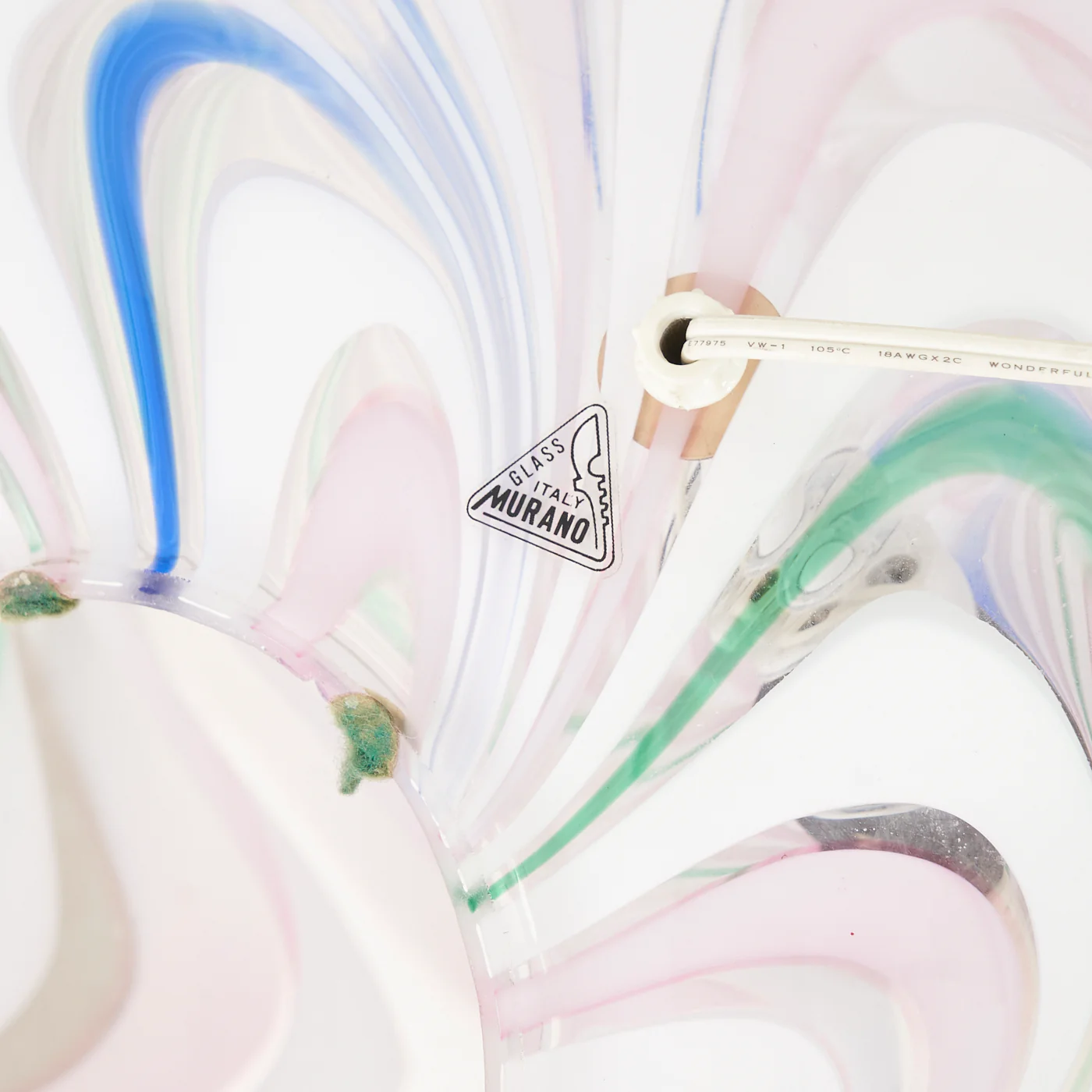 Large Murano Glass Swirl Table Lamp, Italy - Image 9
