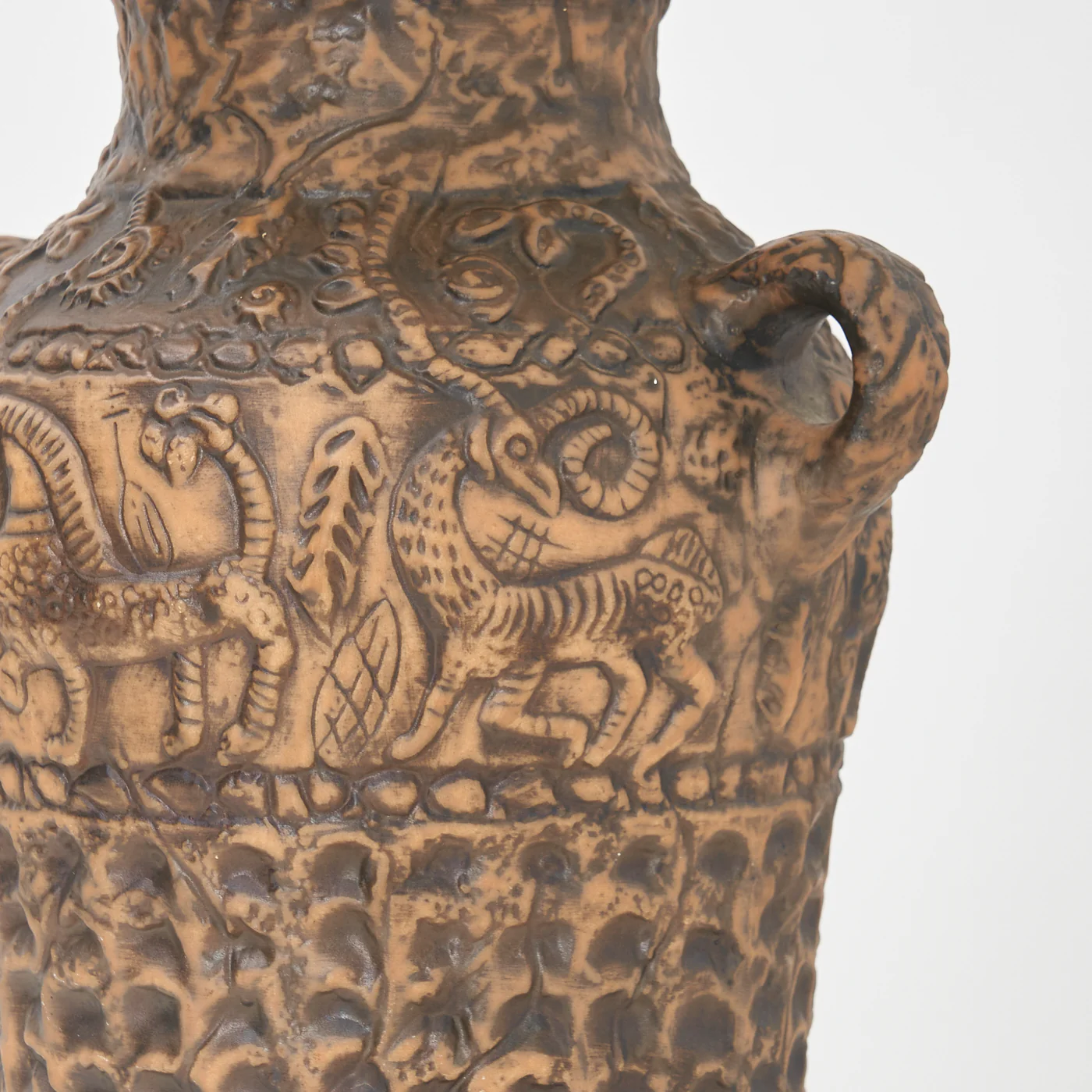 Large Teak & Ceramic Table Lamp - Image 5