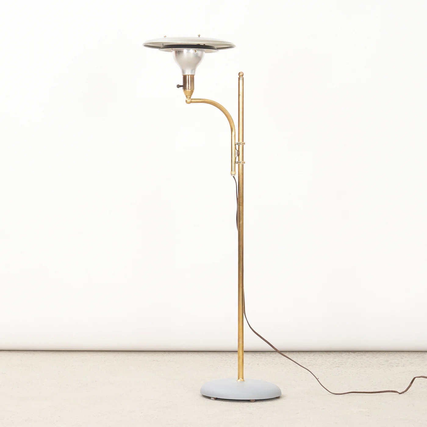 Metal & Brass Floor Lamp by M.G. Wheeler Co., USA - Image 8