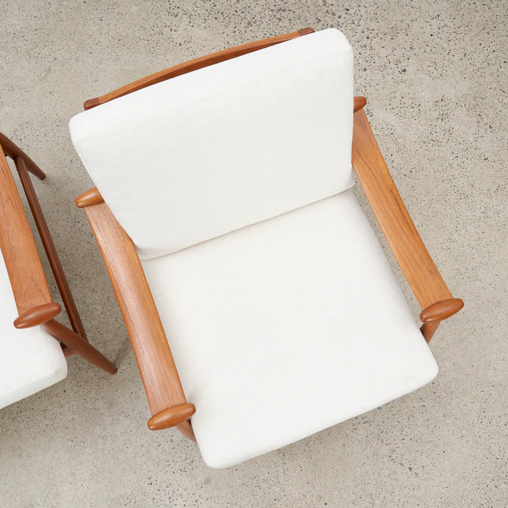 Pair of Teak 'Model 133' aka 'Spade' Lounge Chairs by Finn Juhl for France & Daverkosen, Denmark - Image 13