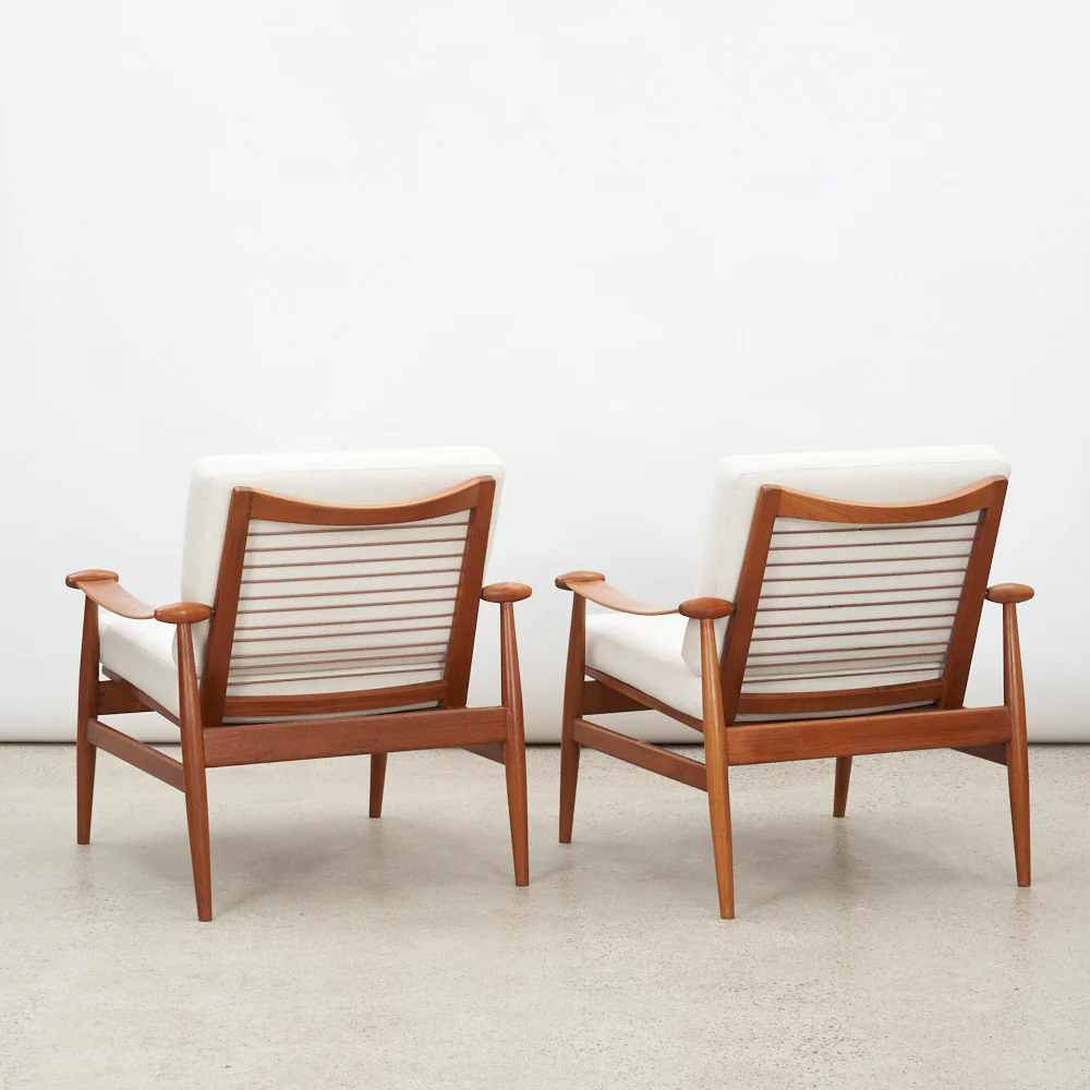 Pair of Teak 'Model 133' aka 'Spade' Lounge Chairs by Finn Juhl for France & Daverkosen, Denmark - Image 3
