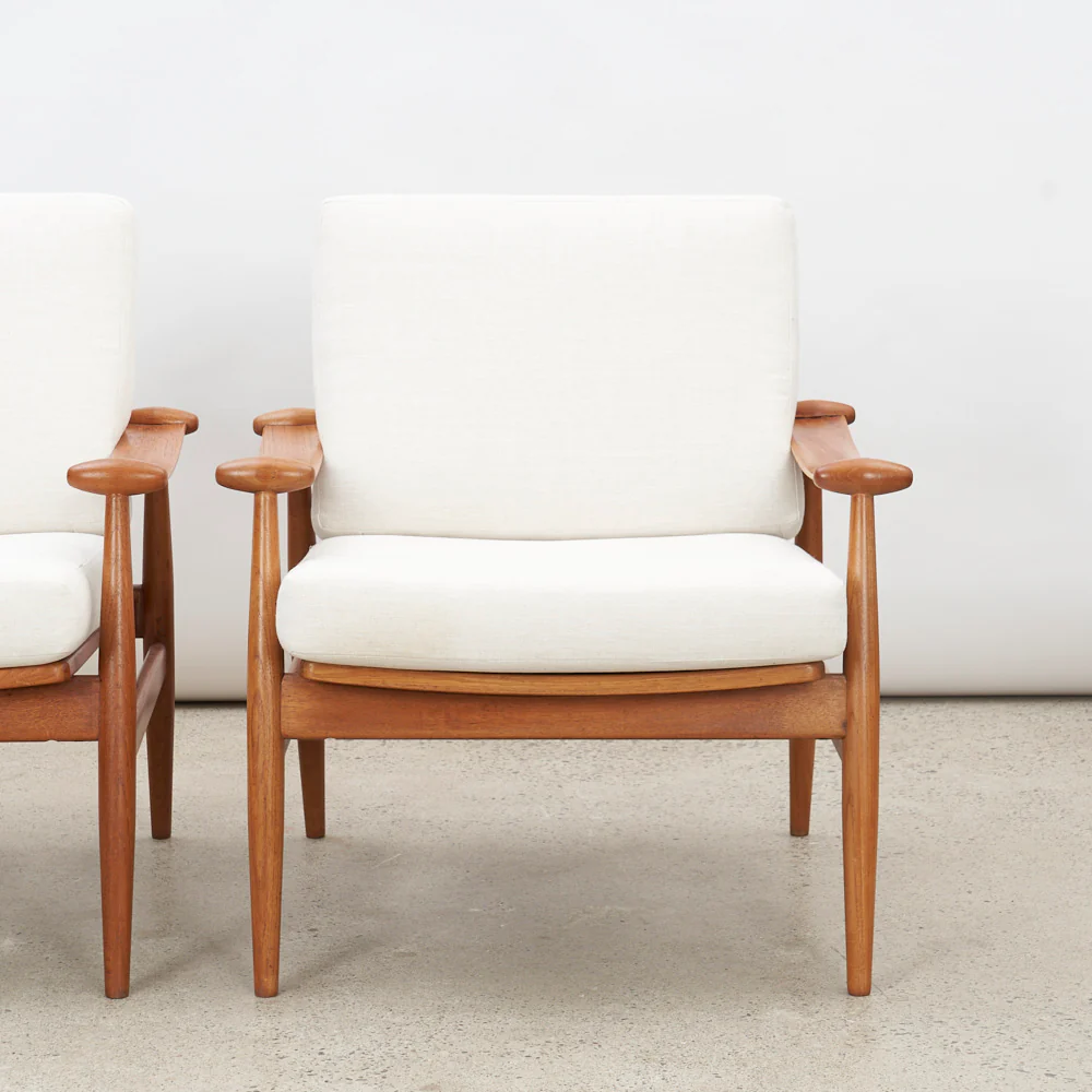 Pair of Teak 'Model 133' aka 'Spade' Lounge Chairs by Finn Juhl for France & Daverkosen, Denmark - Image 8
