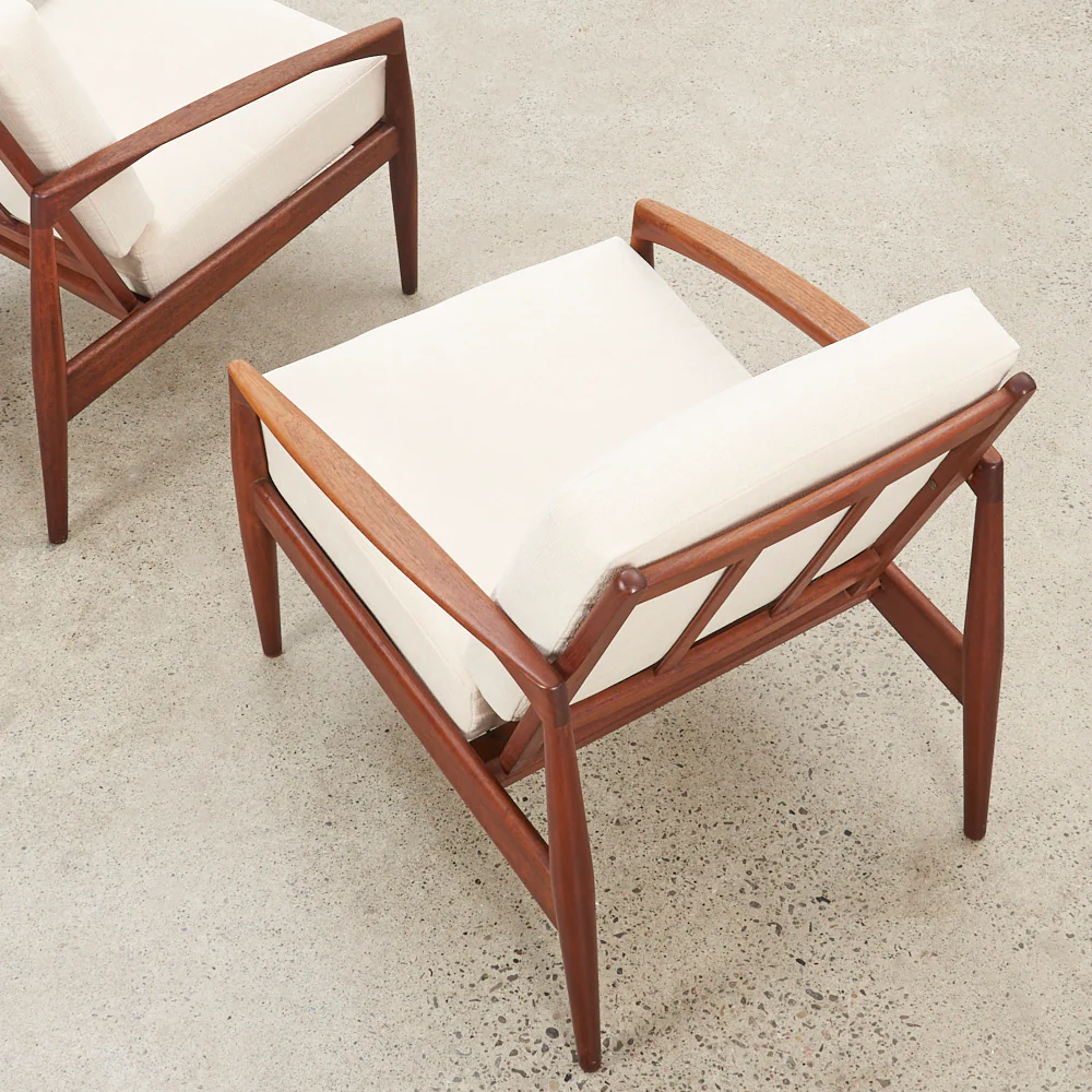 Pair of Teak ‘Paper Knife' Lounge Chairs by Kai Kristiansen for Magnus Olesen, Denmark - Image 10