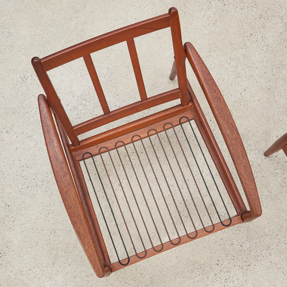 Pair of Teak ‘Paper Knife' Lounge Chairs by Kai Kristiansen for Magnus Olesen, Denmark - Image 6