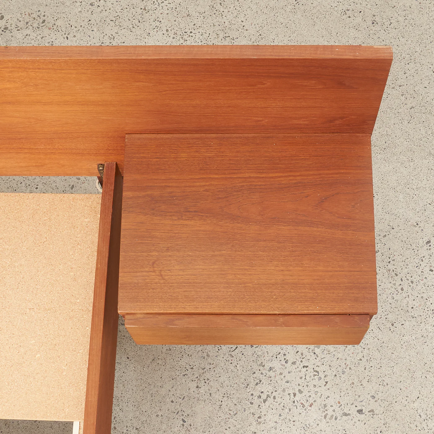 Teak Queen Bed w/ Floating Nightstands - Image 9