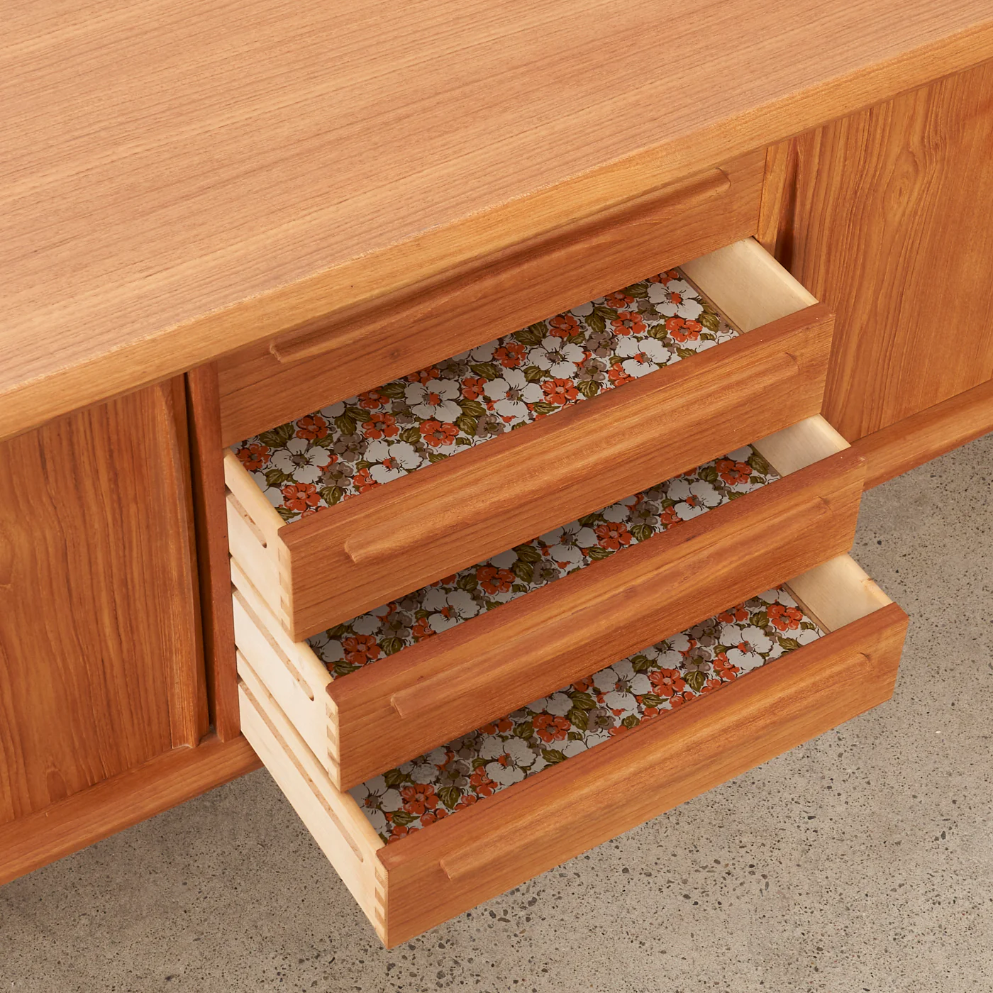 Teak Sideboard w/ Tambour Doors by Bernhard Pedersen & Søn, Denmark - Image 11