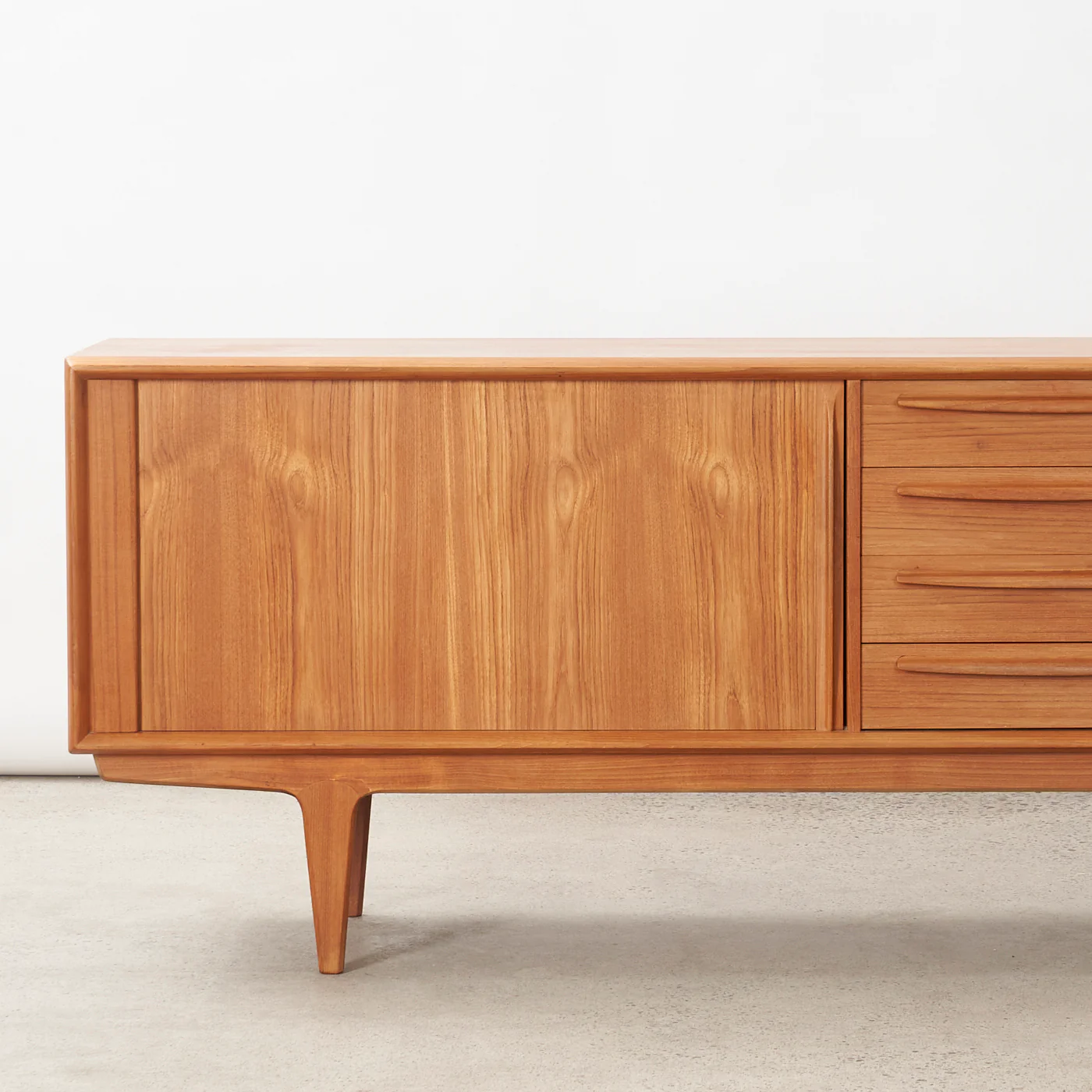 Teak Sideboard w/ Tambour Doors by Bernhard Pedersen & Søn, Denmark - Image 8
