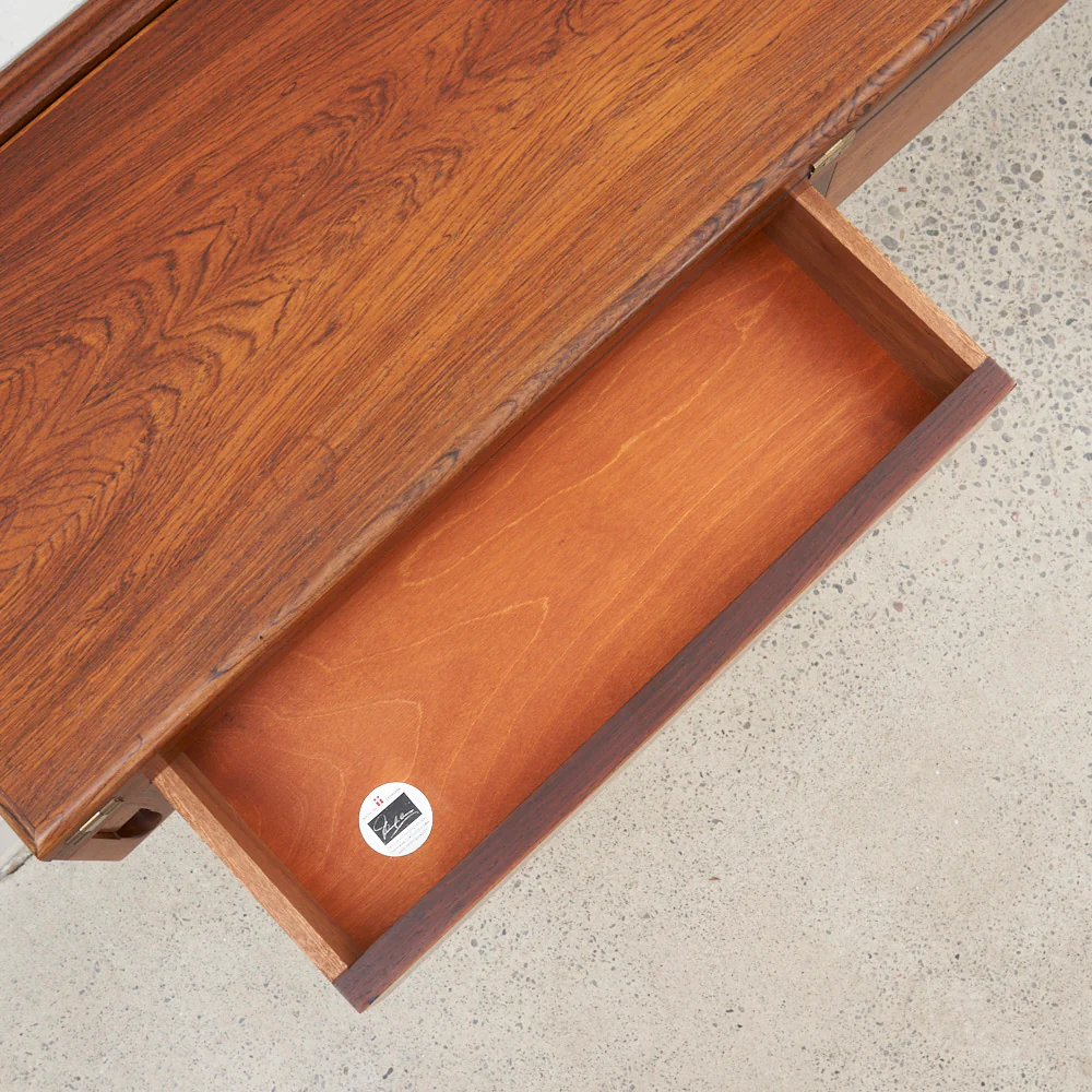 Wall-Mounted Rosewood Flip Top Desk by Arne Hovmand Olsen, Denmark - Image 10