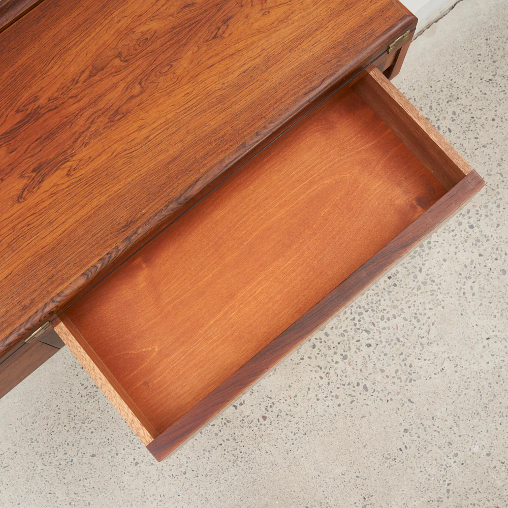 Wall-Mounted Rosewood Flip Top Desk by Arne Hovmand Olsen, Denmark - Image 11