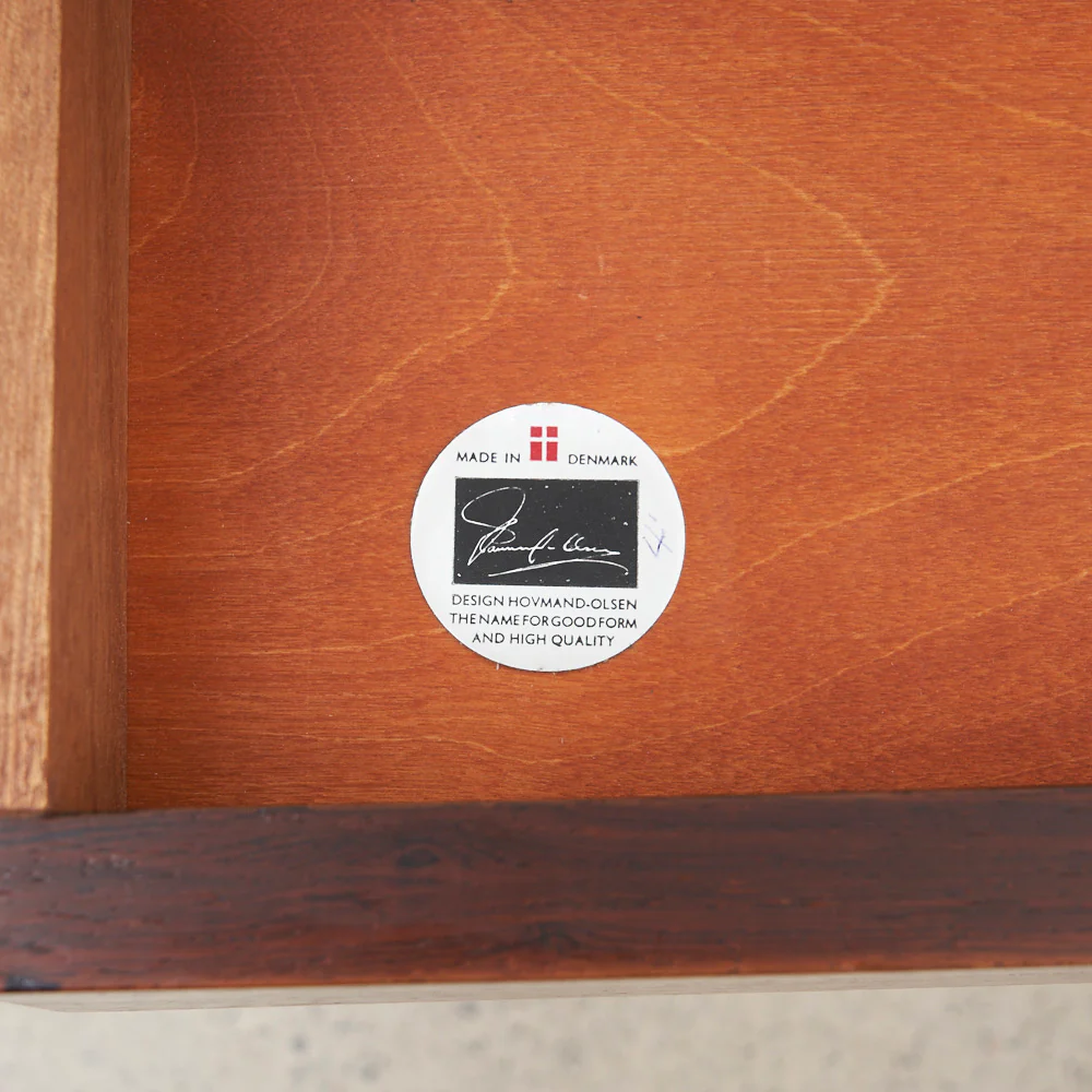 Wall-Mounted Rosewood Flip Top Desk by Arne Hovmand Olsen, Denmark - Image 16