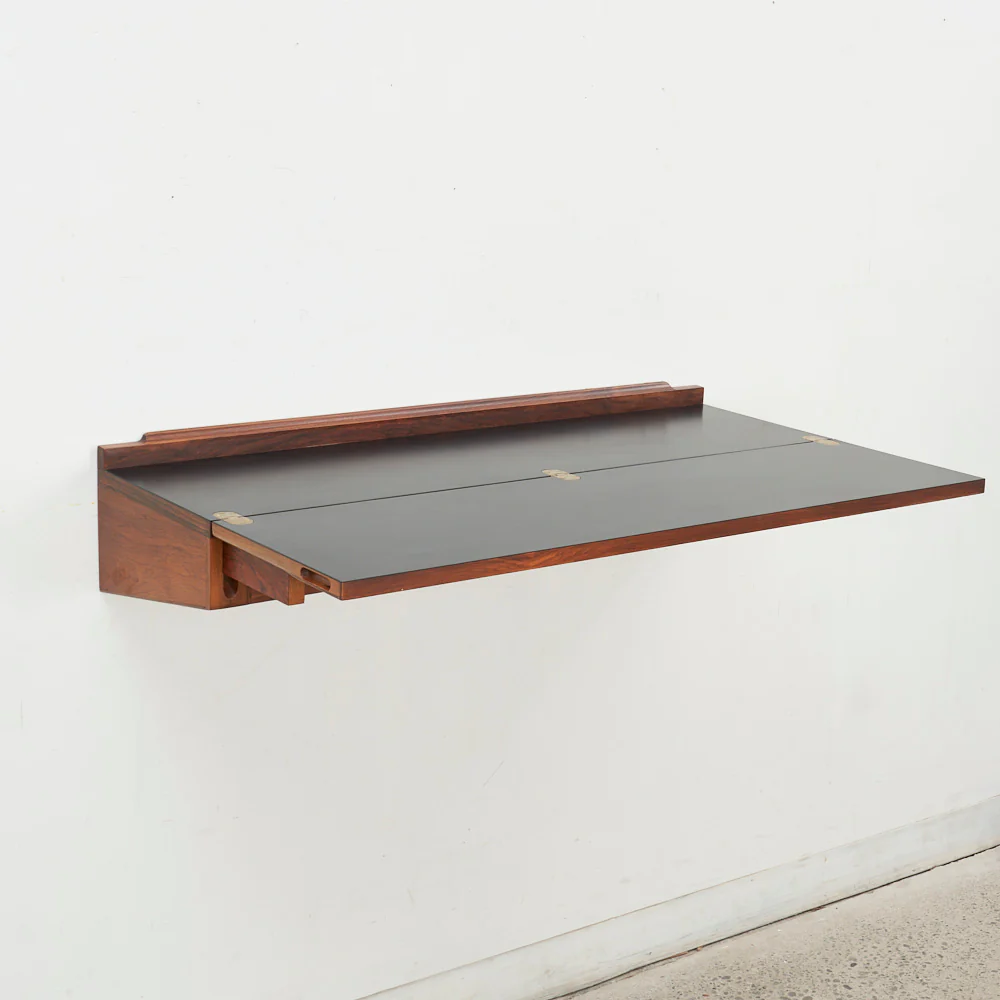 Wall-Mounted Rosewood Flip Top Desk by Arne Hovmand Olsen, Denmark - Image 3